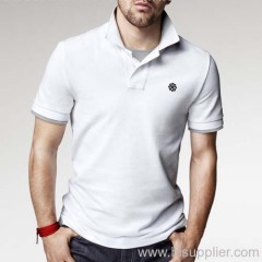 100% cotton men's short sleeve polo shirt