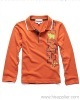 cool design 100% cotton kids long sleeve polo shirt