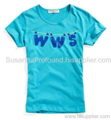 100% cotton women's screen printing t shirt