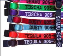 custom logo nylon dog collar