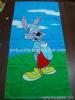 reactive printed beach towel