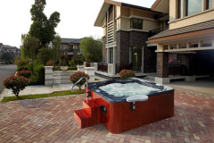 Luxury square outdoor spas