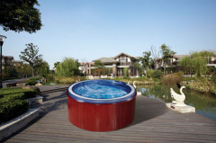 round outdoor spa hot tub