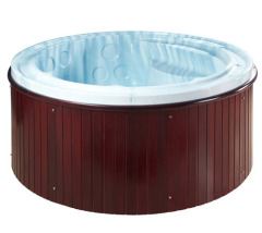 round outdoor spa hot tub