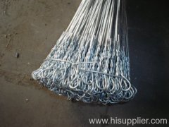 Galvanized loop wire for bailing