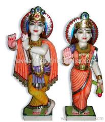 Marble radha krishna statue