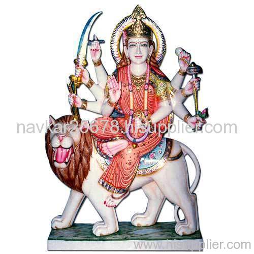 Marble durga statue