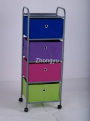 4 tier non-woven storage shelf