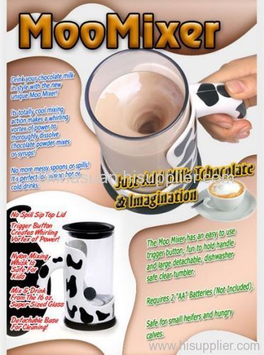 Moo Mixer cup/Milk Mixer/Chocolate Mixer/ Chocolate Milk Mixer Mug