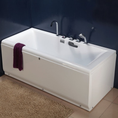 corner Rectangle Bathtub with Support Frame