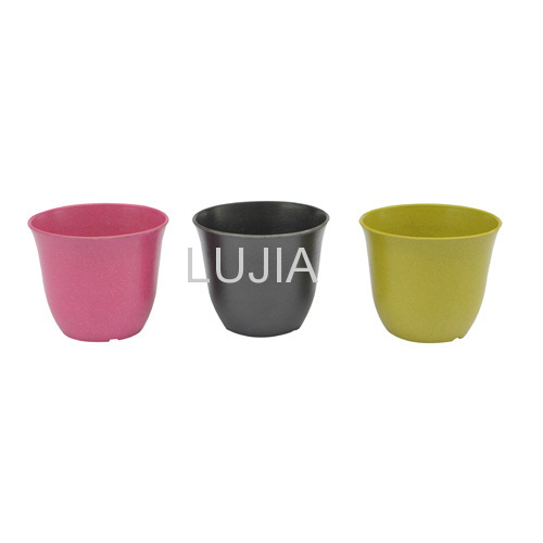 Colorful plastic flower pot