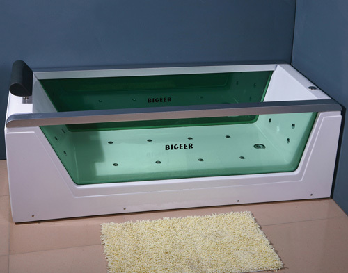 Transparent massage bathtub