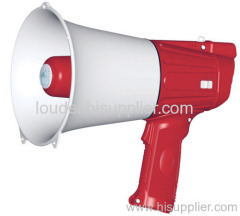 Red, White Megaphones with Emergency Alarm