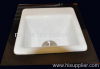Square single bowl cast iron sink