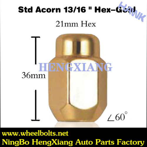 gold wheel nuts
