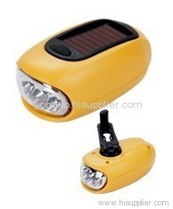 Mini dynamo rechargeable flashlight/hand-cranking torch