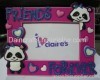 soft PVC panda photo frame