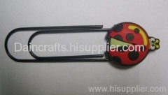 soft PVC coccinella septempunctale bookmark/ book clip