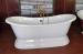 Cast iron slipper bath with pedestal