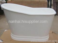 Cast iron bathtub with apron