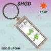 solar keychain with colck