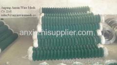 green pvc chain link fence