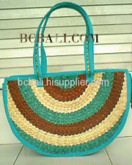 handmade straw handbag