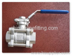 3PC stainless steel ball valve