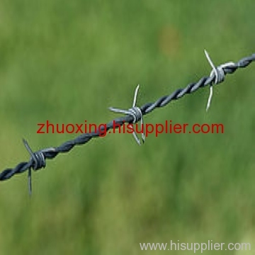 PVC coated barbed fence