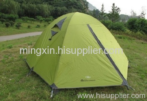 couple outdoor camp tent