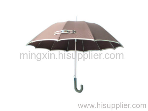 Khaki and Black Auto Golf Umbrella