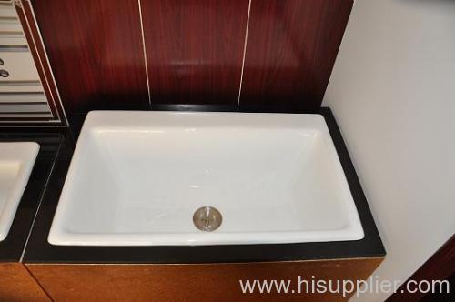 semi-counter cast iron sink