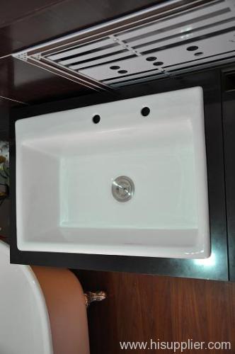 under-counter cast iron bathtub