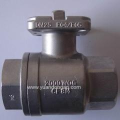 Stainess Steel 2PC Ball Valve With Mounting