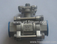 Three Piece Stainless Ball Valve With Mounting