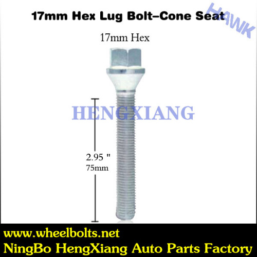 Wheel zinc bolt lock