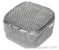 fine-mesh stainless steel sterilization basket