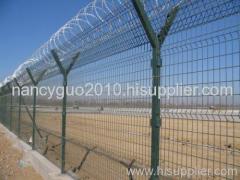 Welded wire mesh airport fence