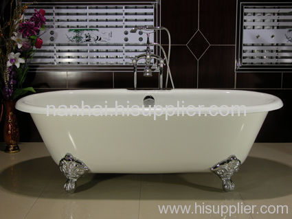 enamel cast-iron bathtub