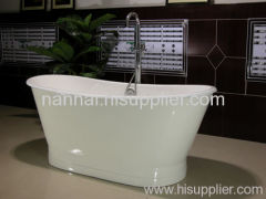 free-standing cast iron bathtub