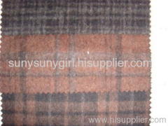 Wool Polyester Plaid Fabric