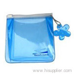 Blue plastic pvc packaging bag for promotion