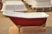 Single slipper cast iron bathtub