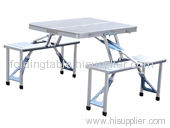 Outdoor aluminum picnic table