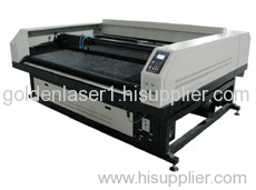 Goldenlaser Special laser cutting machine for toy fabrics/LD II double head auto recognition laser cutting machine