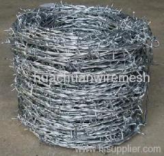 Galvanized barbed wire