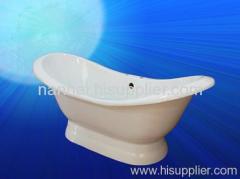 Cast Iron Bathtub With Double Slipper Pedestal