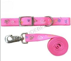 JD1026 Pet Collar and Leash with Metal Buckle