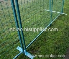 Temporary fencing with frame