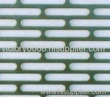 Slot holes round ends perforated metal